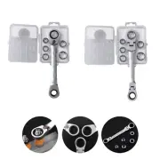 High Quality Chrome Vanadium Steel Ratchet Combination Spanner Set Strong Grip