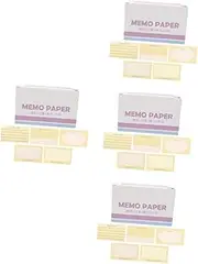 Tofficu 4sets Index Flash Cards Ruled Index Cards Study Memo Pads Notepad Office Home School Supplies 180pcs*4