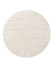 [Miss Amara] Serena Textured Round Rug in Cream