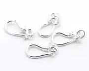 8 Pcs 25X12mm Bali S Hook Clasp Eye Clasp Sterling Silver Plated atl-266