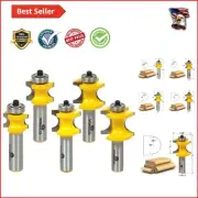 Professional 5-Bit Router Set with 1/2-Inch Shank and Tungsten Carbide Edges