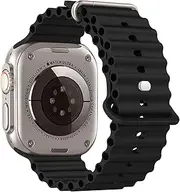 DAMAFE Ocean Silicone Bands Compatible with Apple Watch Ultra 49mm 45mm 44mm 42mm, Soft Silicone Sport Wristbands Replacement Strap for iWatch Ultra 2 /Ultra/SE Series 9 8 7 6 5 4 3 2 1 for Women Men