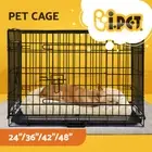i.Pet Dog Cage Crate Kennel Fence Large Rabbit Cat Metal Playpen Puppy 24" - 48"