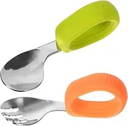 HAPINARY Spoon Fork Kit Toddler Utensil Set Boys and Girls Cutlery Safe Non-slip for