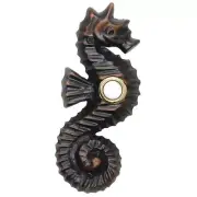 Doorbell Seahorse Oil Rubbed Bronze Lighted Push Button Beach House Solid Brass