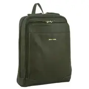 Pierre Cardin Rustic Womens Leather Backpack Bag Handbag Back Pack Travel - Olive