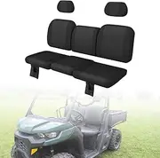 smotrcc Defender Seat Covers with Storage Pockets - Waterproof PU Coatin Compatible with 2016-2024 Can Am Defender All Models, Split Bench Seat Covers for UTV, Defender Accessories