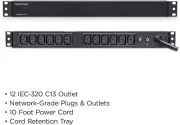 CyberPower PDU20BHVT12R Basic PDU, 208-230V, 20A 12 Outlets PDU20BHVT12R