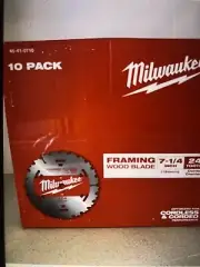 10 Pack Milwaukee Framing Wood Blades 7-1/4” 24 Tooth 48-41-0710 New In Box