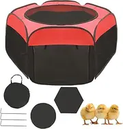 Chicken Brooder Box for Chick Starter Kit - 2024 Upgrade Double Door Chick Brooder Pen/Chicken Playpen/Chick Tent Baby Chicken Supplies Up to 15 Baby Chick,Duck,Quail