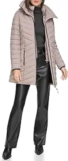 DKNY Women's Bib-Front Light-Weight Puffer