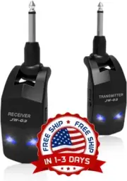 Sistema Inalambrico Para Guitarra Receptor De Transmisor Audio Recargable 4 Cana