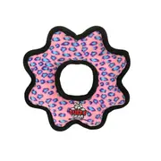 Tuffy Ultimate Gear Ring Interactive Play Dog Squeaker Toy Pink Leopard