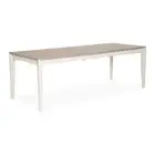 SIENNA FRENCH PROVINCIAL IVORY GREY WOODEN EXTENDABLE 6 - 8 SEATER DINING TABLE