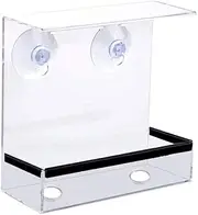 Bird Feeder Acrylic Transparent Window Bird Feeder Tray Bird House pet Waterer (Color : A)