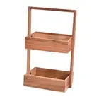 Wood Shower Caddies 2 Tier Bathroom Organizer Shelf for Countertop Kitchen