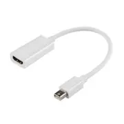2Pc Mini Displayport To Hdmi Female Adapter Cable(White)