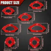 7Pcs Radius Jig Router Template Aluminum Alloy Round Corner Radius leqFX