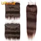 Upermall Chocolate Brown 13*6 13*4 Lace Frontal Pre Plucked Swiss Transparent 4X