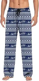 [Generic] Year Mens Casual Pants Pajama Pants With Drawstring And Pockets Star Glitter