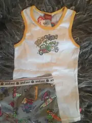 NEW! SMALL PAUL FRANK Boys Boxer Brief Underwear & Undershirt Tank Size 6