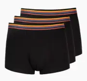 NWT Paul Smith Men Trunks 3 Pack Black Artist Stripe Size XXL Underwear