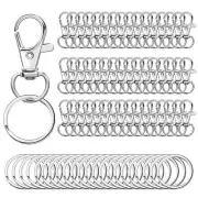 100PCS Swivel Snap Hooks with Key Rings 50Pcs Key Chain Clip Hooks and 50Pcs ...