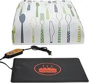 Heat Mat Fits for Fermenting Dough with Heat Preservation Cover, Sourdough Warming Mat for Yeast Bread Baking, Warmer Mat for Food with Thermostat Controller Combo Set