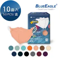 在飛比找PChome商店街優惠-藍鷹牌 壓條款 N95醫用立體型成人口罩 五層防護 50片*