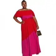 City Chic Colourburst Maxi Dress Size 18