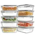 10 Pack 22oz Glass Meal Prep Containers, Food Storage Containers with Lids, A...