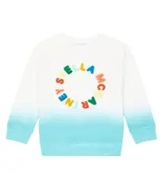 [Stella McCartney Kids] Stella McCartney Kids Logo cotton jersey hoodie Y 4 multicoloured