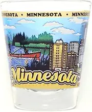 Minnesota State Wraparound Shot Glass Glassware