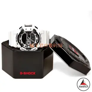 【橘子君の數碼館】卡西歐 G-Shock GA-400-7A 黑色白色樹脂錶帶數字模擬男士運動