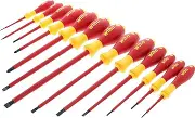 Wiha 32094 Slotted and Phillips Insulated Screwdriver Set, 1000 Volt, 13 Piece