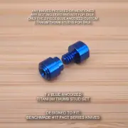 Benchmade 417 417BK Fact Custom Titanium Thumb Stud Set - Anodized BLUE