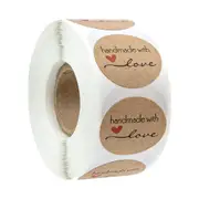 500pcs kraft paper homemade with love stickers scrapbooking for envelope and package seal labels sticker stationery handmade