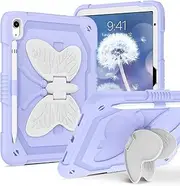 YINLAI Case for iPad 11th Generation A16 (2025 11-inch), iPad 10th Generation Case (2022 10.9-Inch) for Kids, Heavy Duty Cover Rugged with Pencil Holder and Kickstand Protective Tablet Cover, Purple