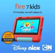 Amazon Fire 7 Kids tablet (newest model) ages 3-7. Top-selling 7" Kids Red