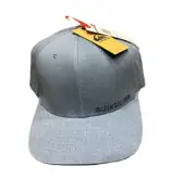 NWT New Quiksilver Sidestay Logo Heathered Blue Size L/XL Flex-Fit Hat