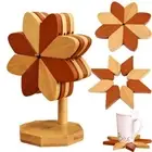 Windmill-Shaped Trivets Coaster Anti Scald Heat Insulating Mat for Hot Dishes