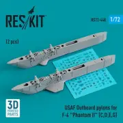 1/72 ResKit RS72-0448 USAF Outboard pylons for F-4 "Phantom II" (C,D,E,G) (2 pcs