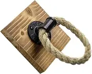 ANDRESLAD Wooden Towel Ring Wall-Mounted Towel Ring Kitchen Bathroom Towel Storage Holder