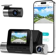 [70mai] True 2.7K 1944P Ultra Full HD Dash Cam A500S, Front and Rear, Built-in WiFi GPS Smart Dash Camera for Cars, ADAS, Sony IMX335, 2'' IPS LCD Screen, WDR, Night Vision