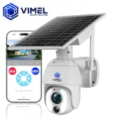 Security Camera 4G Solar Panel 24/7 Monitoring 10X Zoom 3MP Mobile App PTZ 360