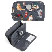 Vera Bradley NWT Holiday DogsTurnlock Wallet Zip Around RFID MSRP $65