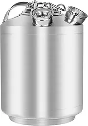 Togarhow 2.5 Gallon 10L Cleaning Keg Stainless Steel Beer Line Cleaner with 2D Coupler Keg Line Cleaning Kit Cleaning Keg for Beer Line Cleaning