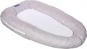 ClevaMama Clevafoam Breathable Cot Nest for Newborns and Babies (0-6 Months), Grey