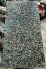 Dining Table Top Overlaid with Abalone Shell Rectangle Marble Meeting Table