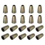 20Pcs 3mm Metal Bell Stopper Conical Cord Ends Lock Fastener Stopper, Bronze